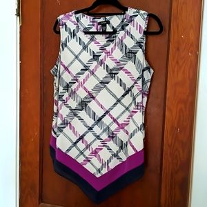 Alfani, size large, poly/ spandex pattern tank n